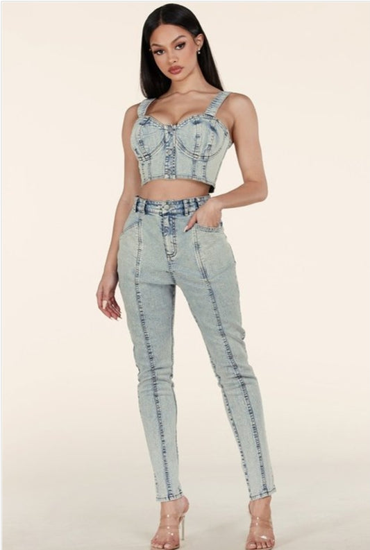 Denim Girl Two Piece